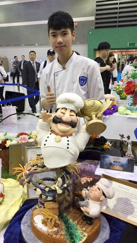 中學生創意翻糖蛋糕  奪國際餐飲賽金牌