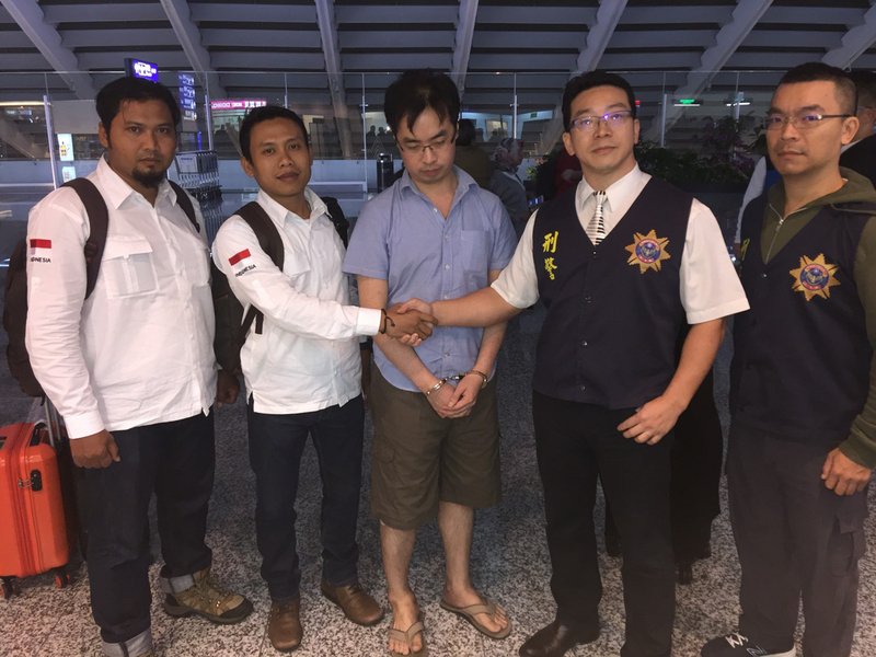涉吸金陳宣銘押解回台 外交部感謝印尼協助