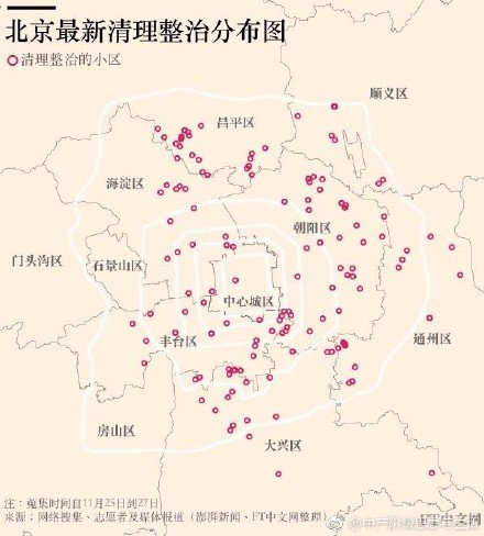 北京拆遷弱勢居民 媒體標記趕人地圖
