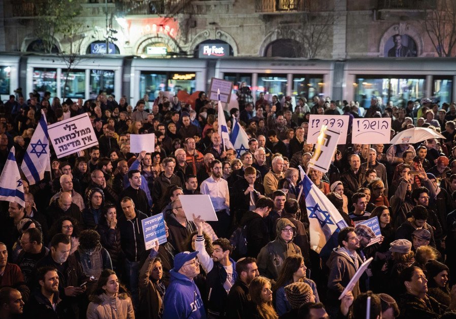 不滿政府貪汙 以色列民眾連4週上街怒吼