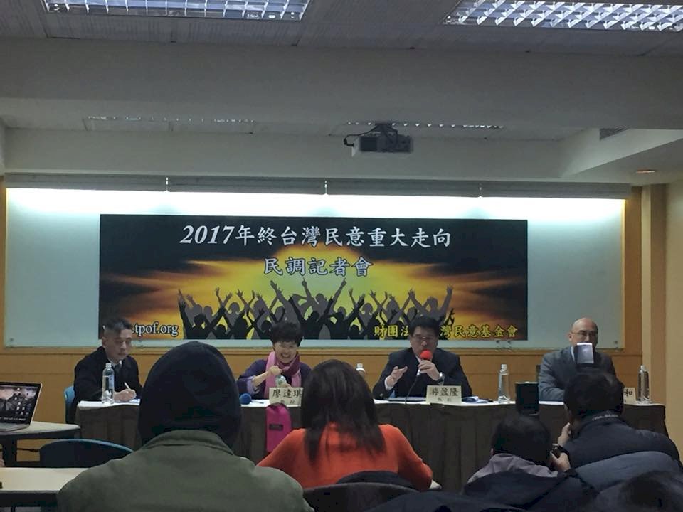 民意基金會調查 蔡總統支持度下滑至3成5