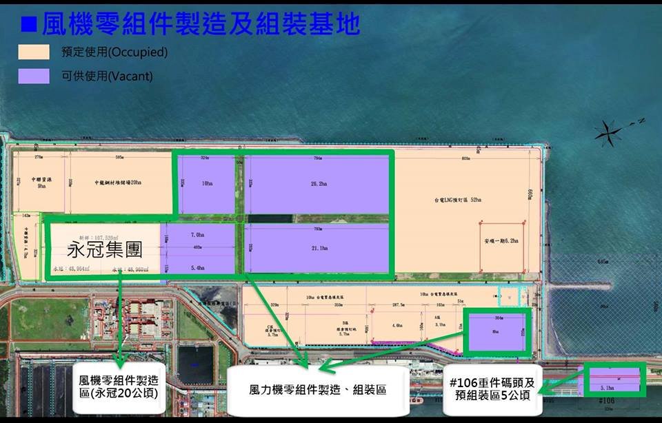 台中離岸風電專用碼頭 明年Q1起陸續完工