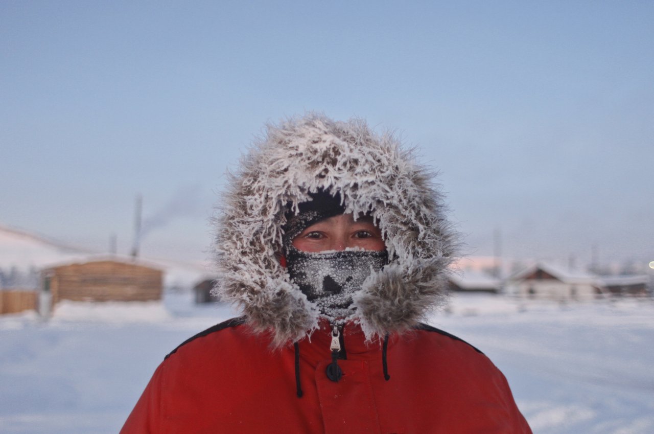俄羅斯零下67度低溫 眼睫毛都結冰