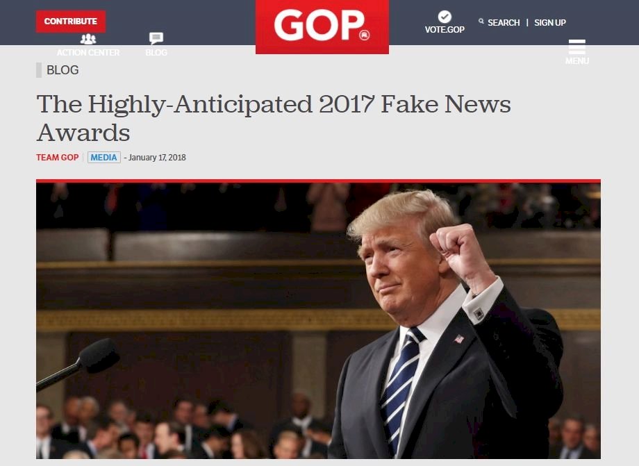 川普揭年度假新聞獎 CNN紐時華郵都上榜