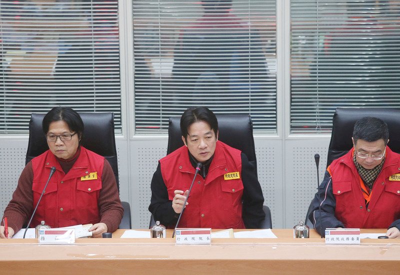 成立重建專案小組 賴揆撥3億供花縣賑災