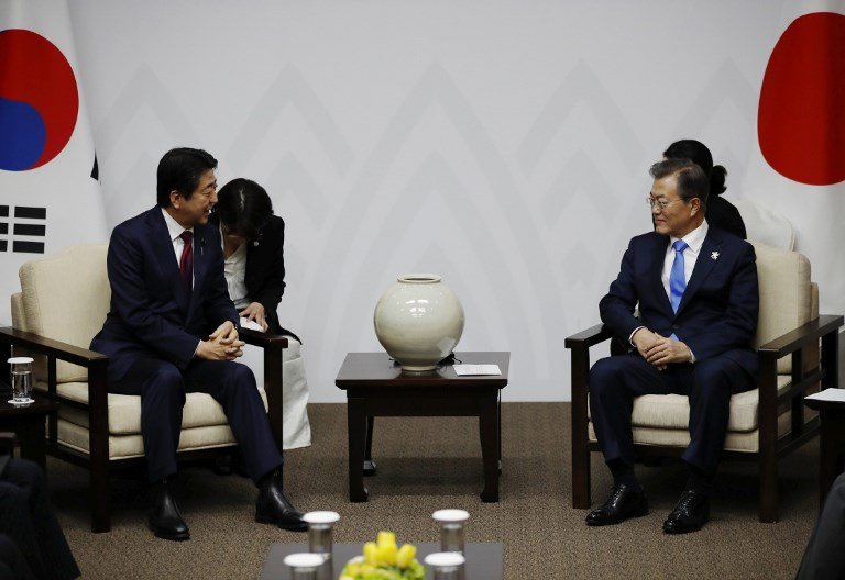 安倍文在寅會面談 面向未來的日韓關係