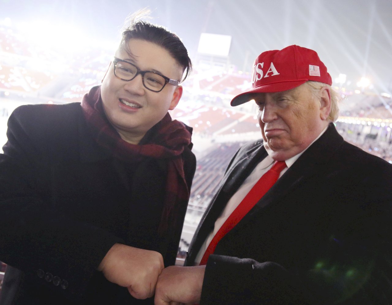 偽川普和偽金正恩 平昌冬奧開幕式搞笑