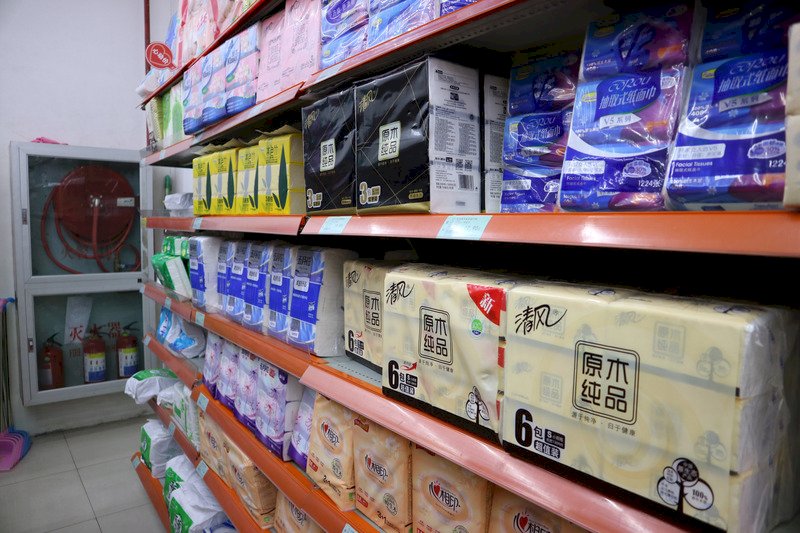紙價續走揚 中國民眾對衛生紙漲價很淡定