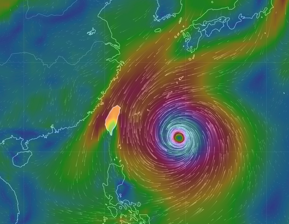 中颱潭美靠近 明後天北部東北部防豪雨