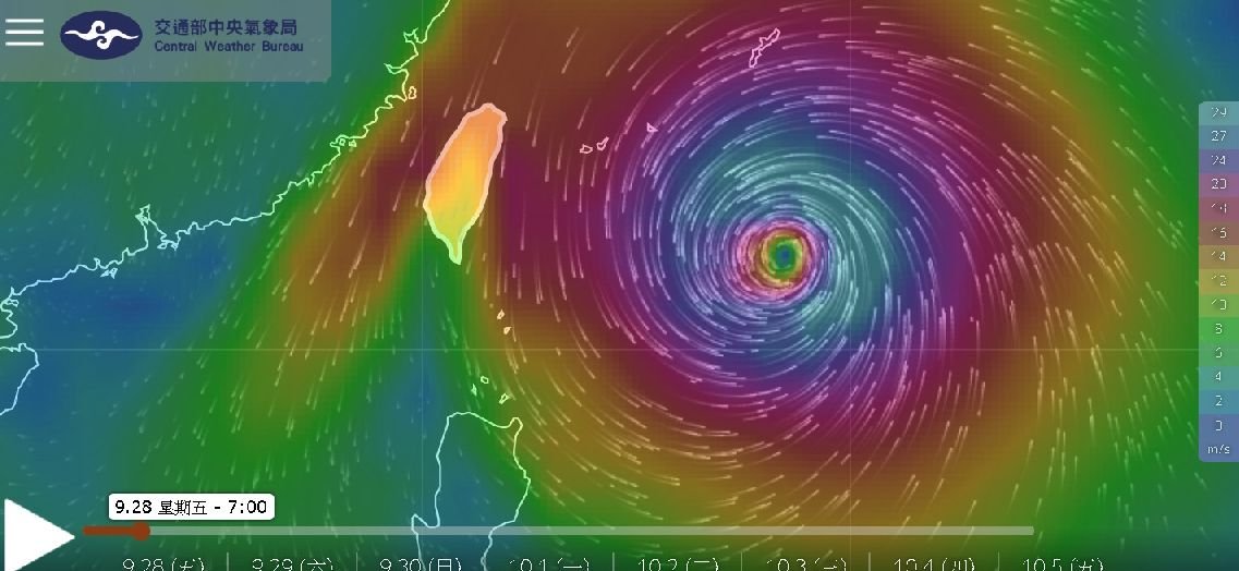 北部東北部間歇降雨 海面風強浪大
