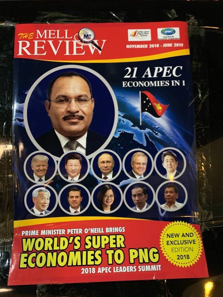 巴紐雜誌APEC文宣 台、美、中元首同框