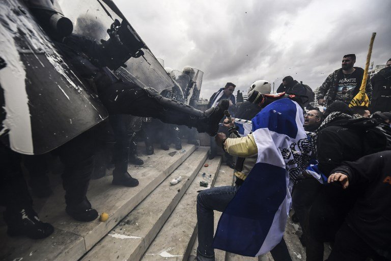 不滿馬其頓更改國名協議 數萬希臘民眾上街抗議