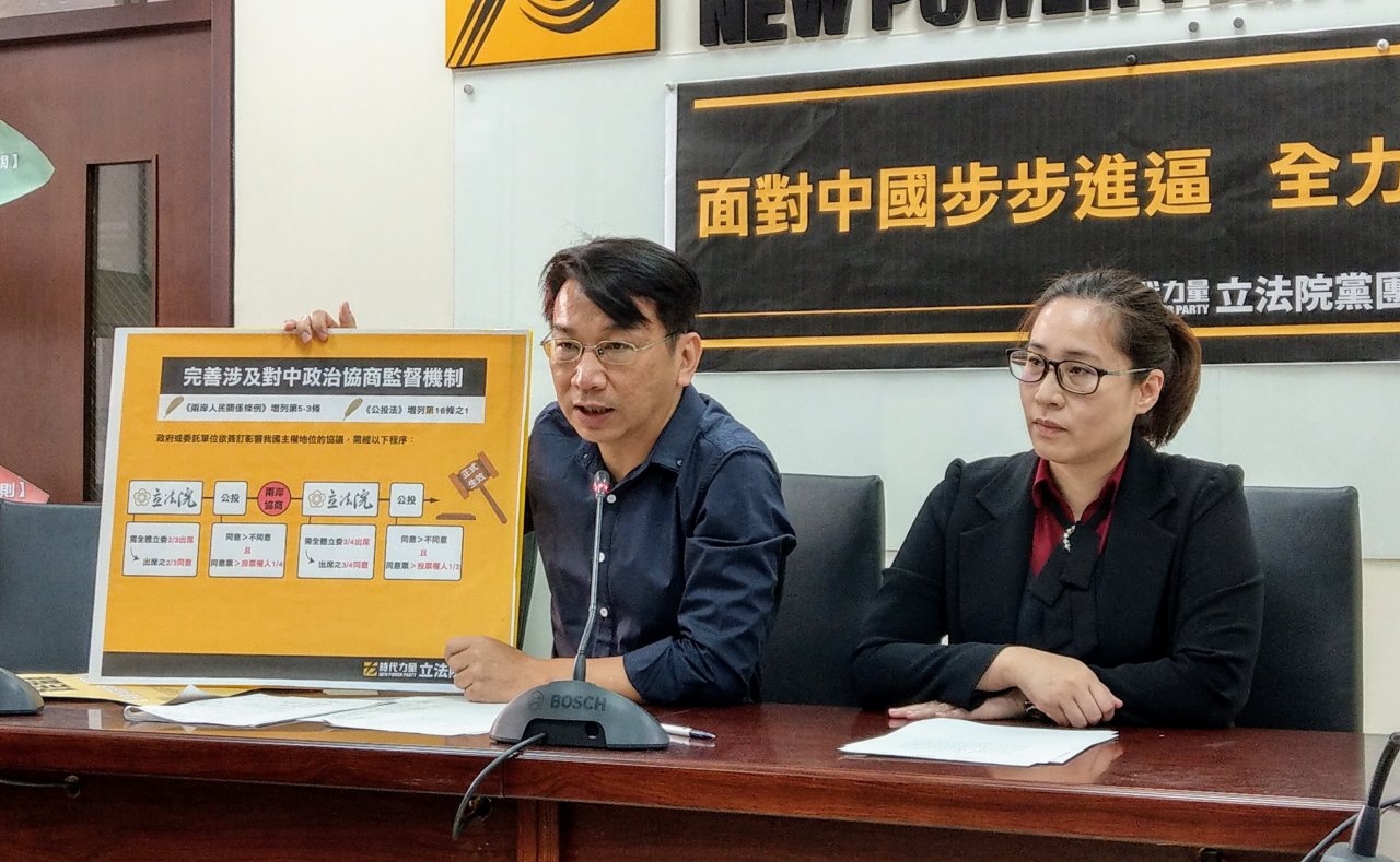 時力提修法 兩岸政治協商須經雙公投