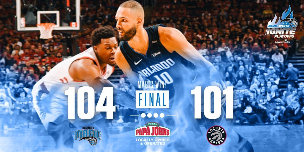 NBA季後賽 魔術爆冷擊敗暴龍
