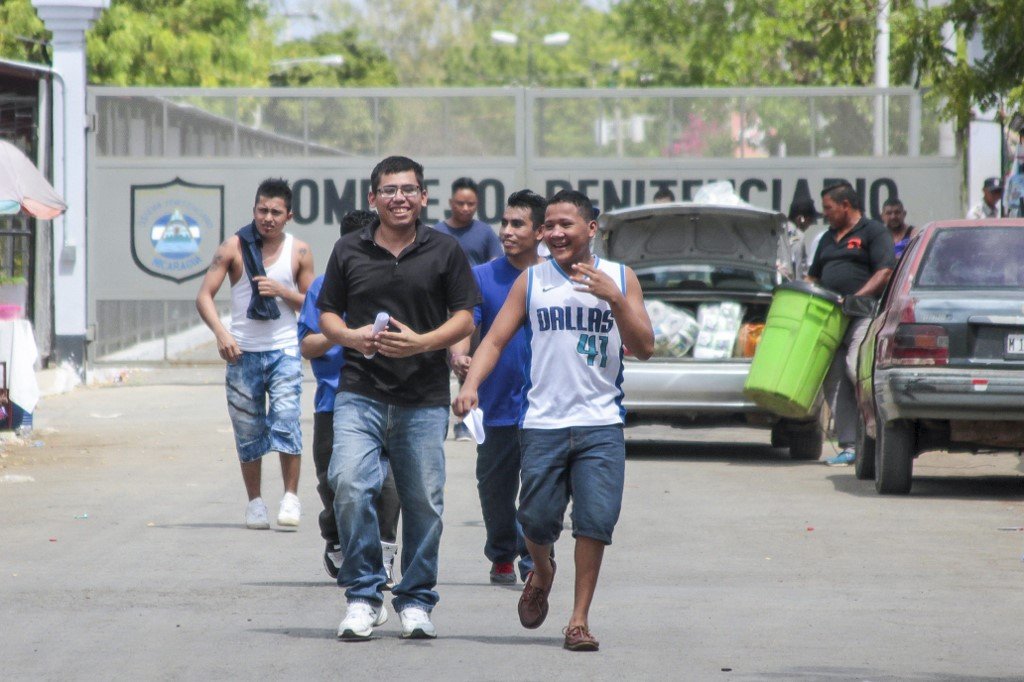 尼加拉瓜示威1週年將屆，政府釋囚636人。(AFP)