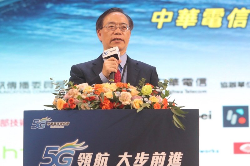 中華電信5G領航年度記者會23日在新北市板橋舉行，中華電信董事長謝繼茂（圖）出席。