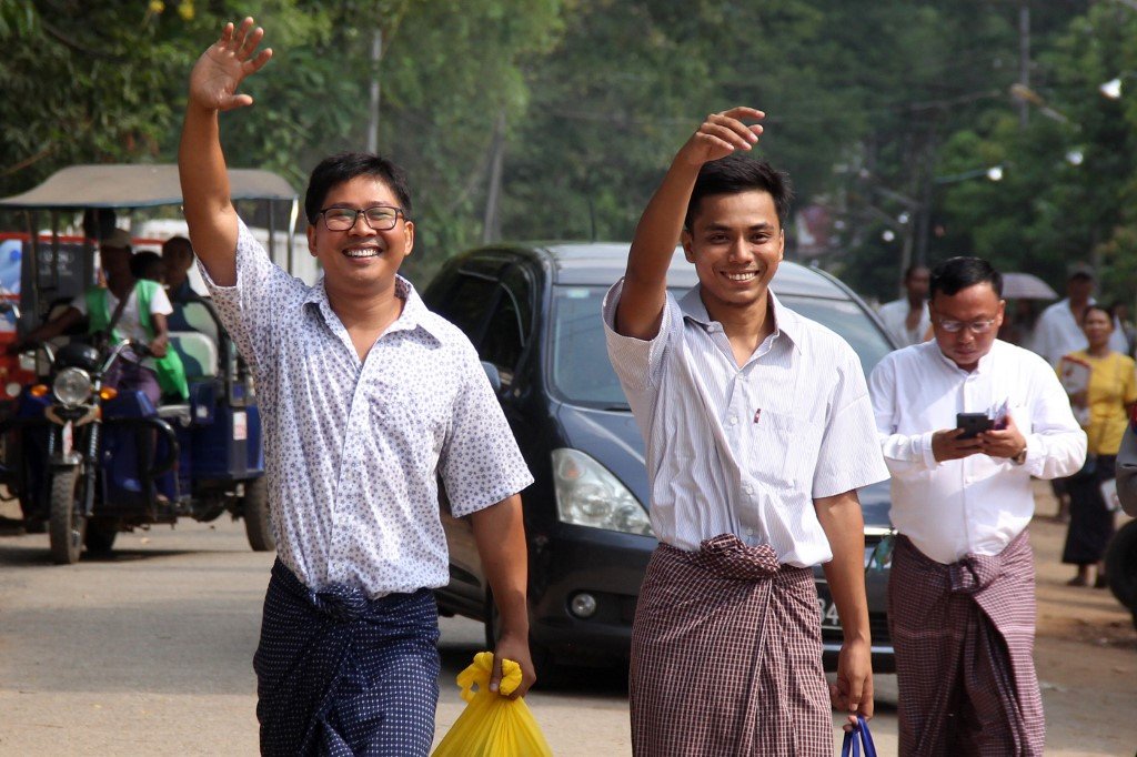 全球施壓奏效 緬甸特赦兩名路透社記者