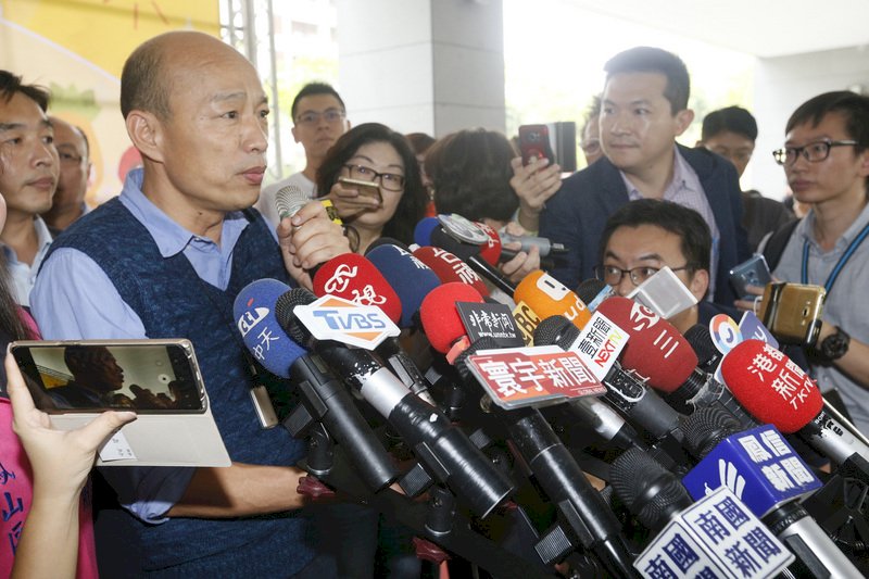 韓國瑜：香港一國兩制不適用台灣 捍衛台灣民主決心不容懷疑