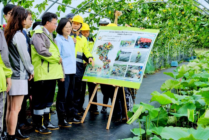 豪雨將襲全台 蔡總統調整行程視察水利設施