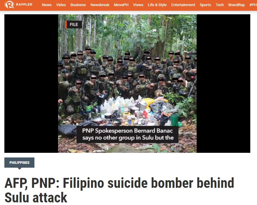 菲國自殺炸彈客 首度出現本土極端分子