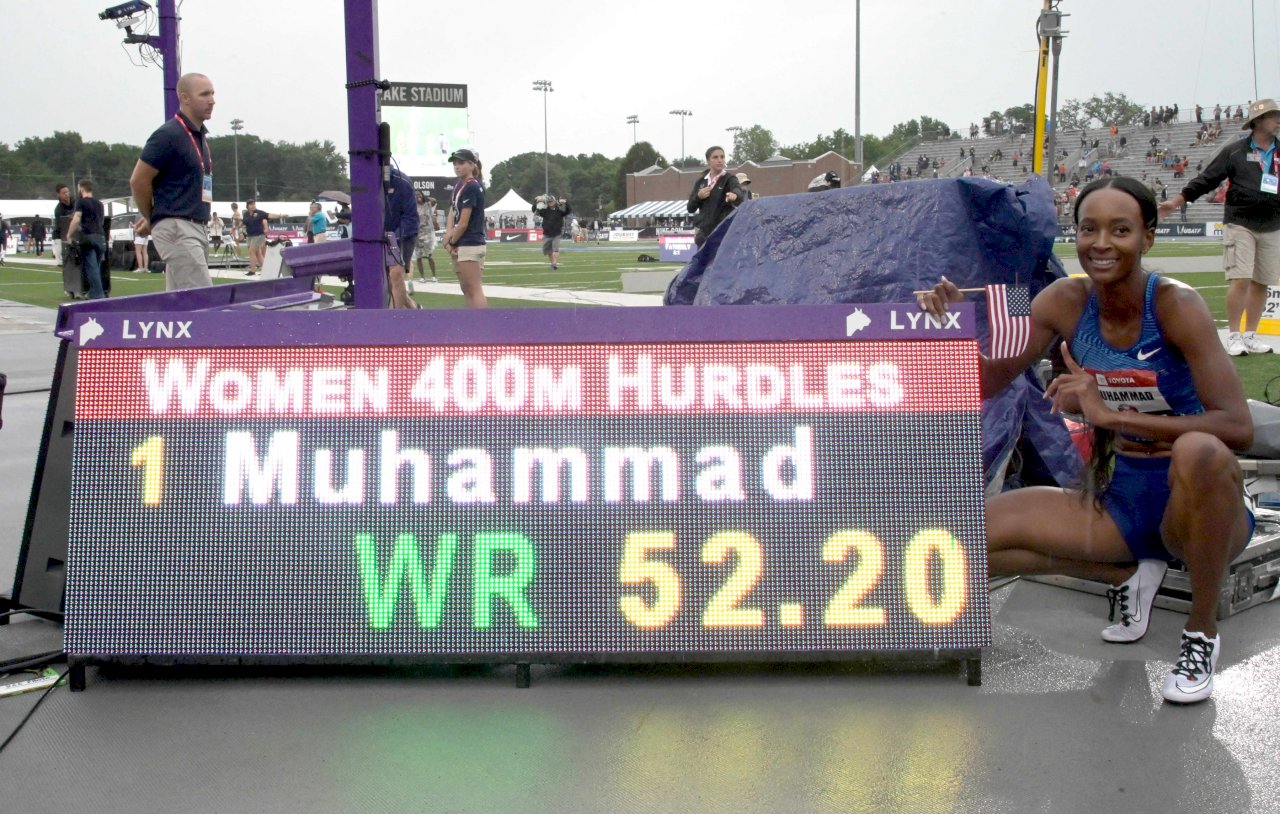 400m跨欄世界紀錄高懸16年 美女將穆罕默德打破