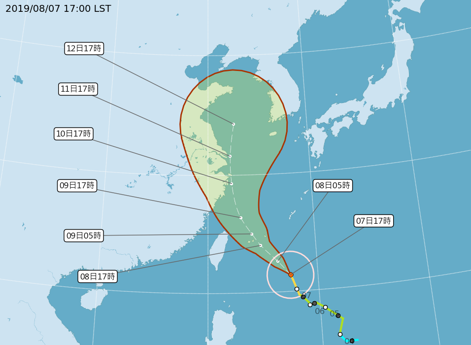 颱風利奇馬逼近 北部5縣市大雨特報