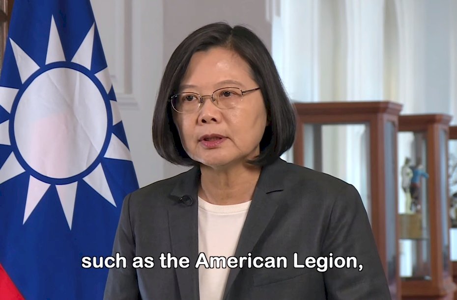 首度向美退伍軍團發表談話 總統：實力才能讓霸權忌憚