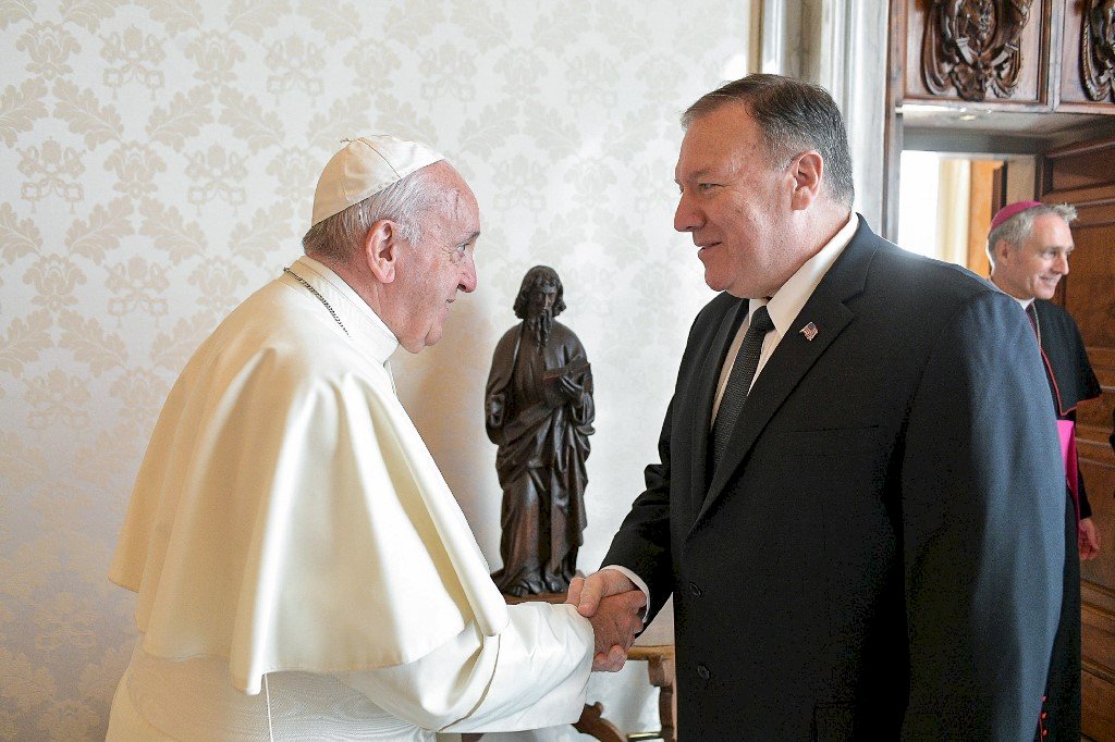 教宗接見蓬佩奧 梵美共同敦促中東與各地宗教自由