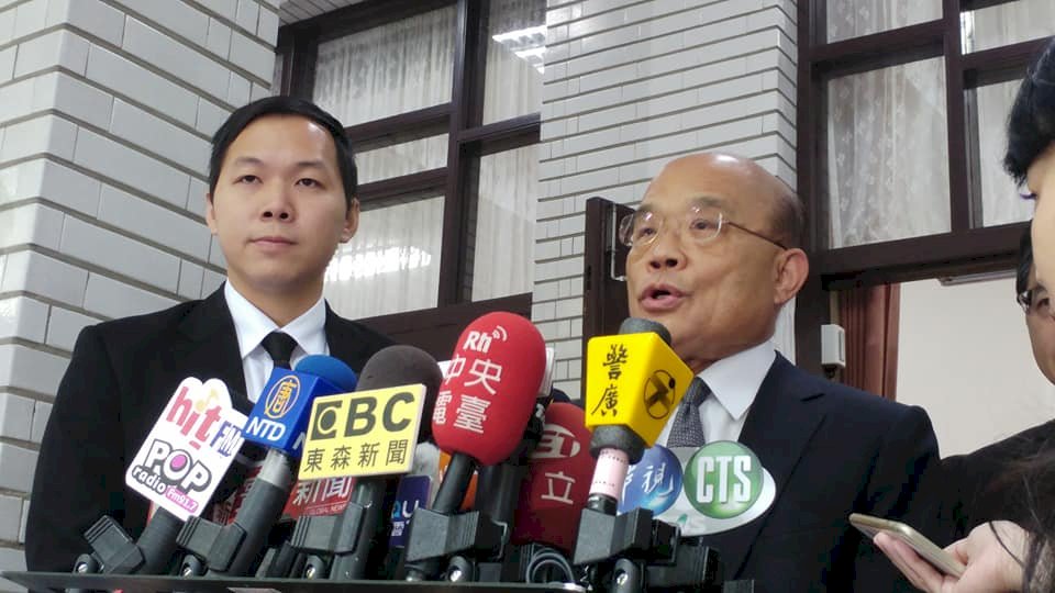 「台灣」就可入籍美國 蘇揆：凸顯台灣與中國不同