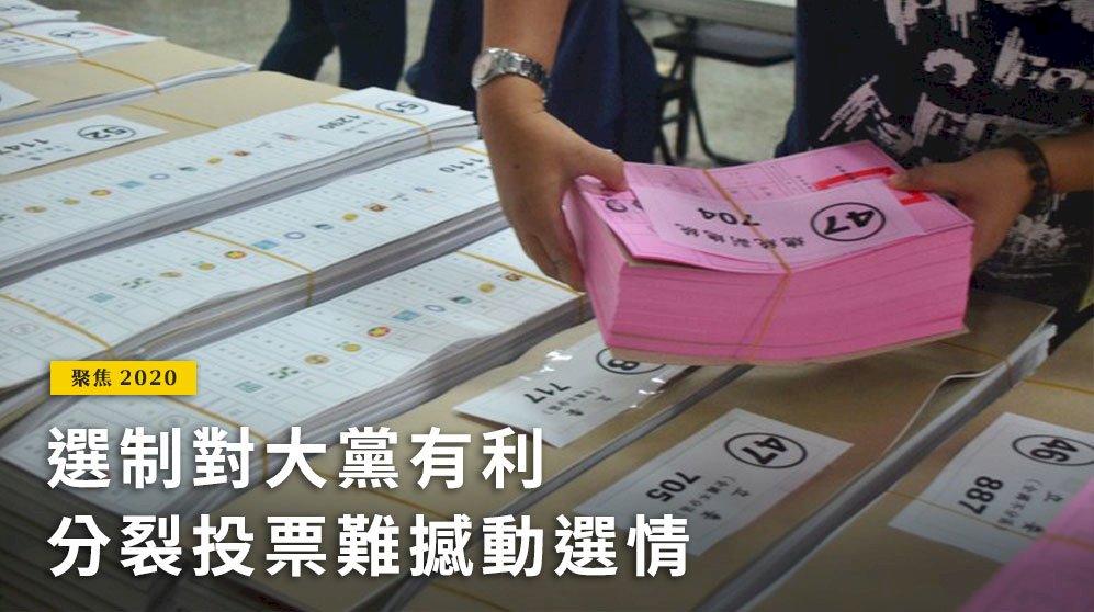聚焦2020／選制對大黨有利 分裂投票難撼動選情