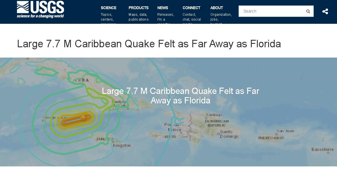 加勒比海7.7強震 邁阿密天搖地動