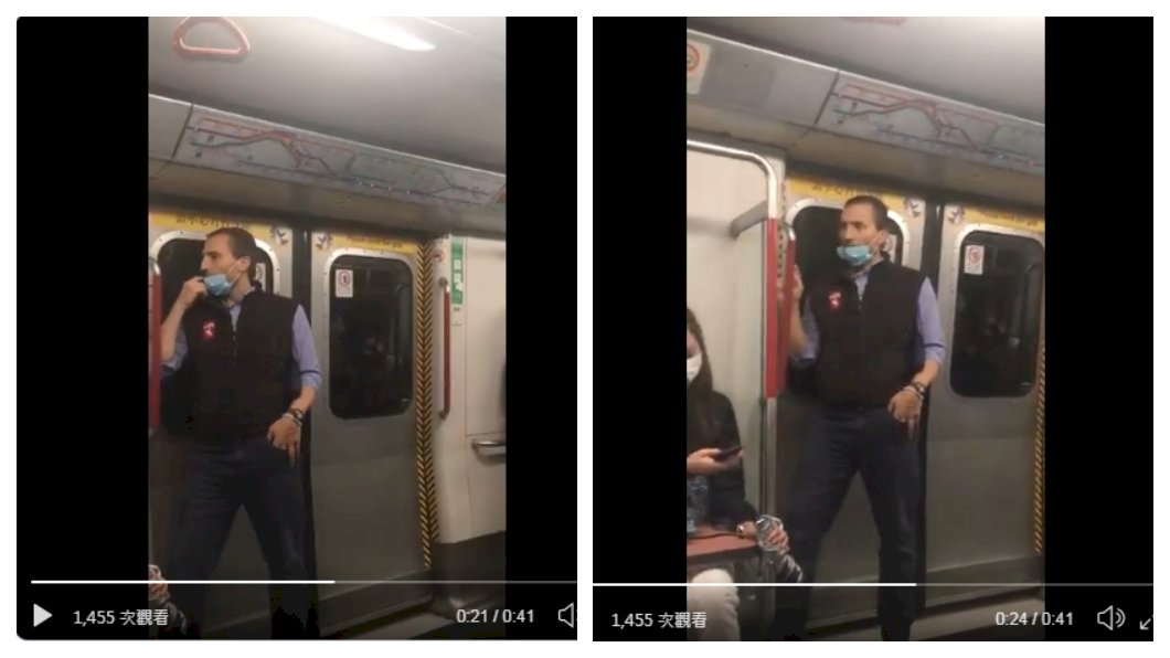 不好笑 外籍男塗口水惡搞香港地鐵公開致歉