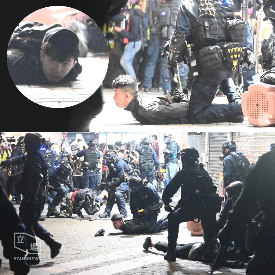 香港721元朗事件8個月 示威者縱火警放催淚彈