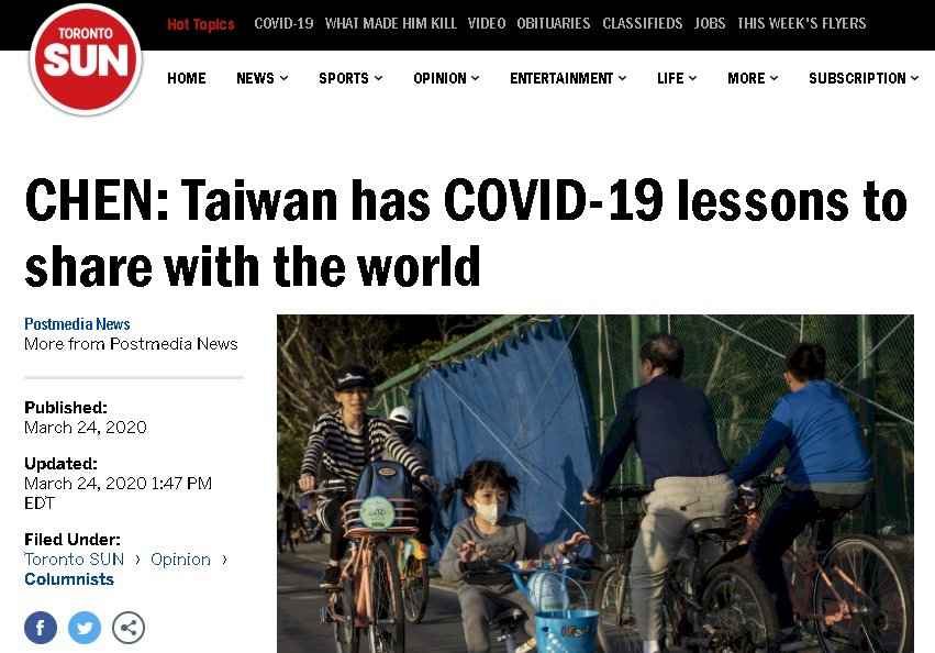 駐加代表:與加拿大合作抗疫 台灣準備好了