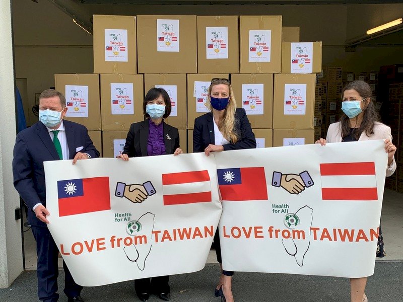 台灣捐口罩 奧地利駐台代表處說謝謝