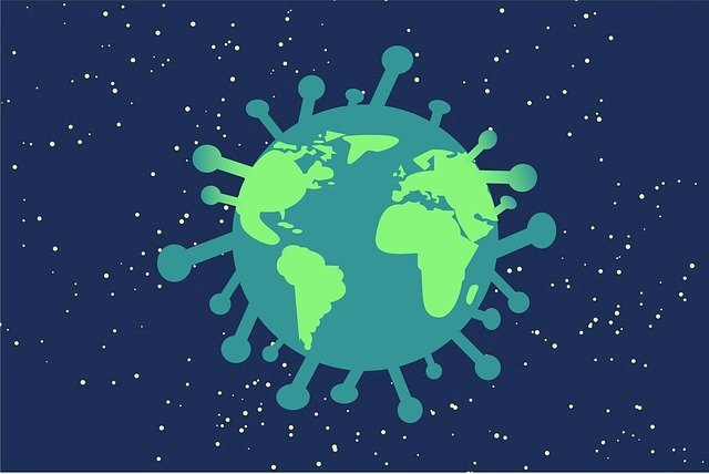 COVID-19(武漢肺炎)疫情延燒全球。(pixabay圖庫)