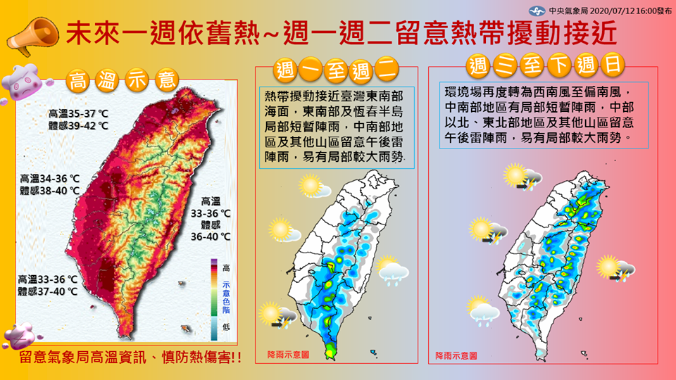 西南風影響 15至17日留意雷陣雨