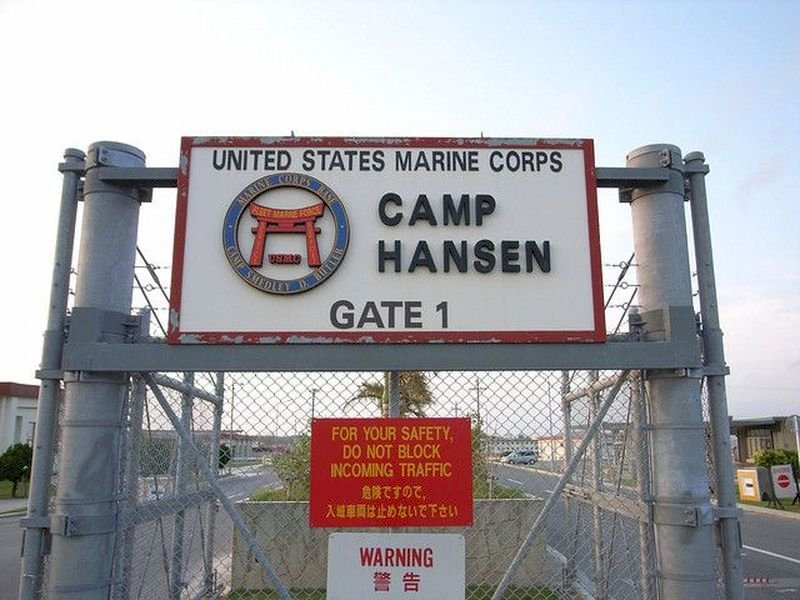 日本沖繩美軍基地的漢森營(Camp Hansen)。 (網路圖片)