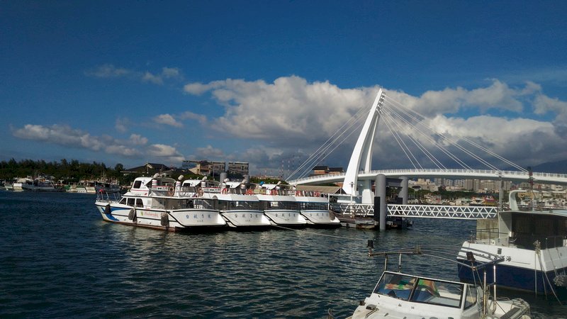 新北市淡水區商圈文化觀光協會配合經濟部商業司推出電子旅遊套票「淡水周邊遊」,民眾可使用套票暢遊淡水漁人碼頭、搭渡輪及樂遊淡水商圈等熱門景點。(台北航運公司提供)