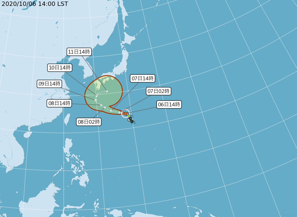國慶連假降雨情況  視颱風昌鴻轉彎時間而定
