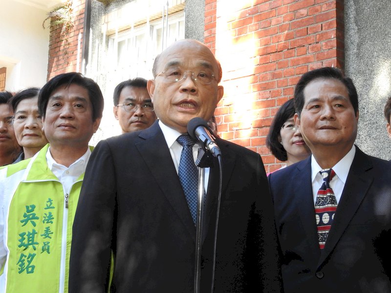 蘇揆:我們不要戰爭 別用戰爭威脅台灣人民