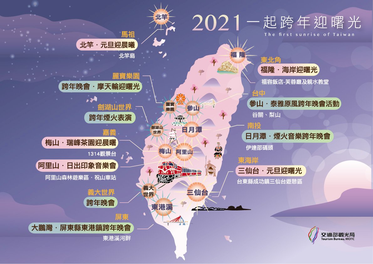 全台瘋跨年迎曙光 觀光局力推公共運具優惠套票