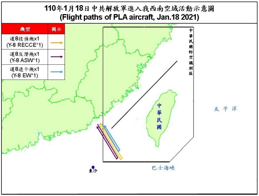 共軍3架運8擾台 空軍兵力應對