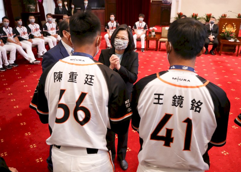 接見職棒總冠軍統一獅 總統：期待透過精彩球賽鼓舞台灣人民