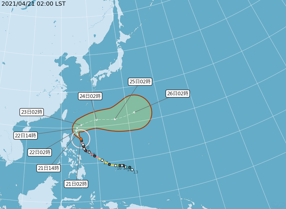 舒力基降為中颱 西半部溫暖東半部局部雨