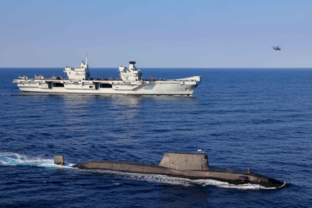 英航艦打擊群百人染疫 驅逐艦故障脫隊