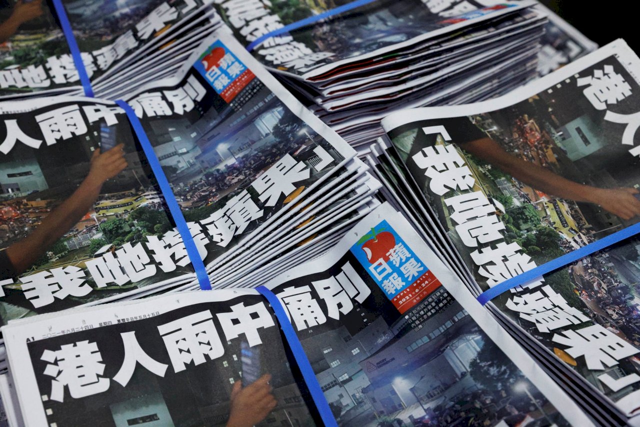 聲援香港蘋果日報 民進黨譴責中共與港府倒行逆施