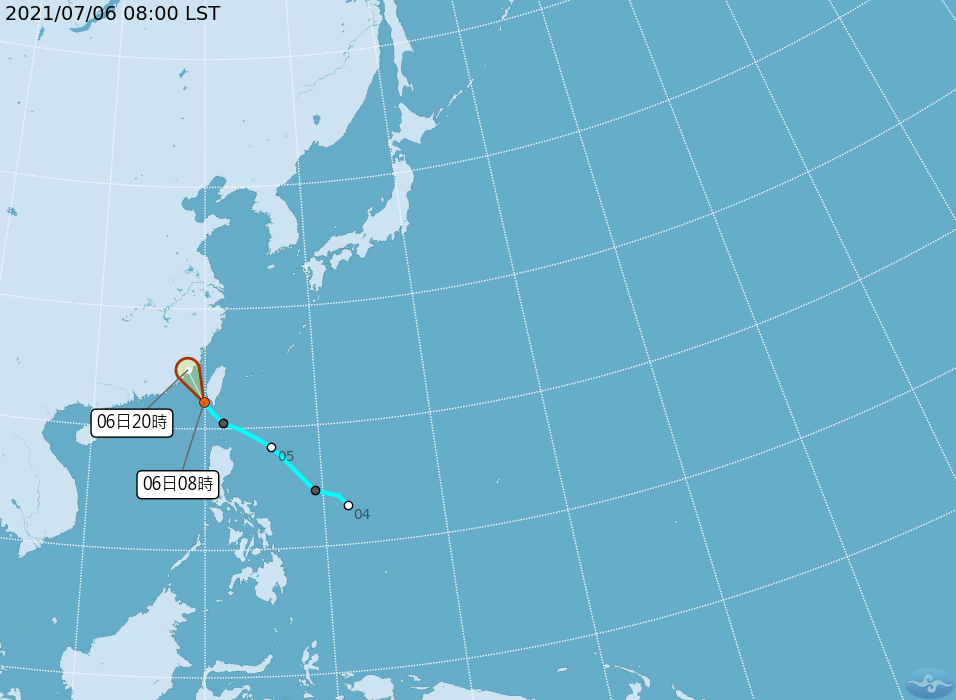 熱帶低壓移至台灣海峽南側 午後嚴防強陣風、雷陣雨
