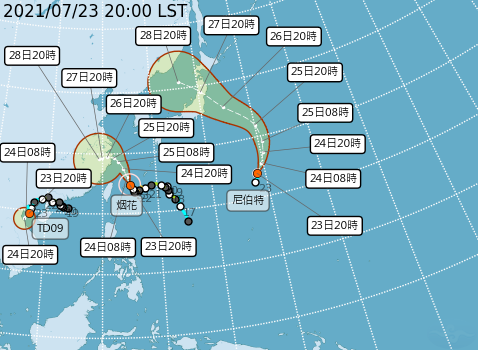 颱風尼伯特生成 對台無直接影響