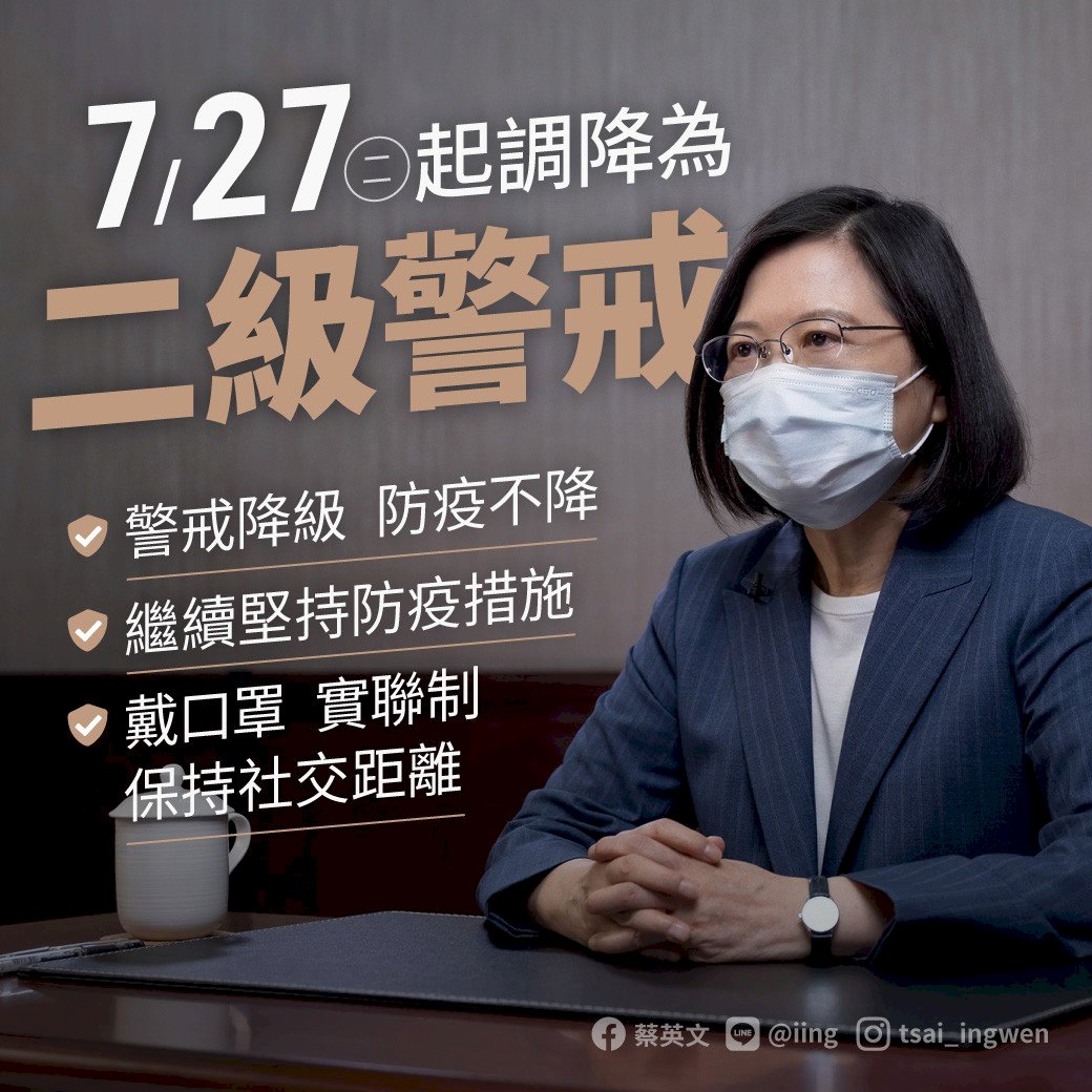 總統籲「警戒降級、防疫不降」 勿讓過去努力白費